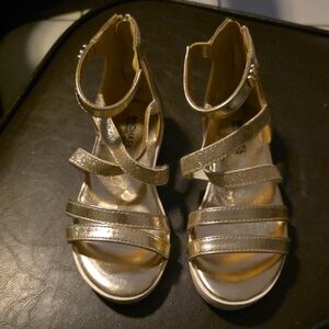 Michael Kors Metallic Gold Kids Sandals